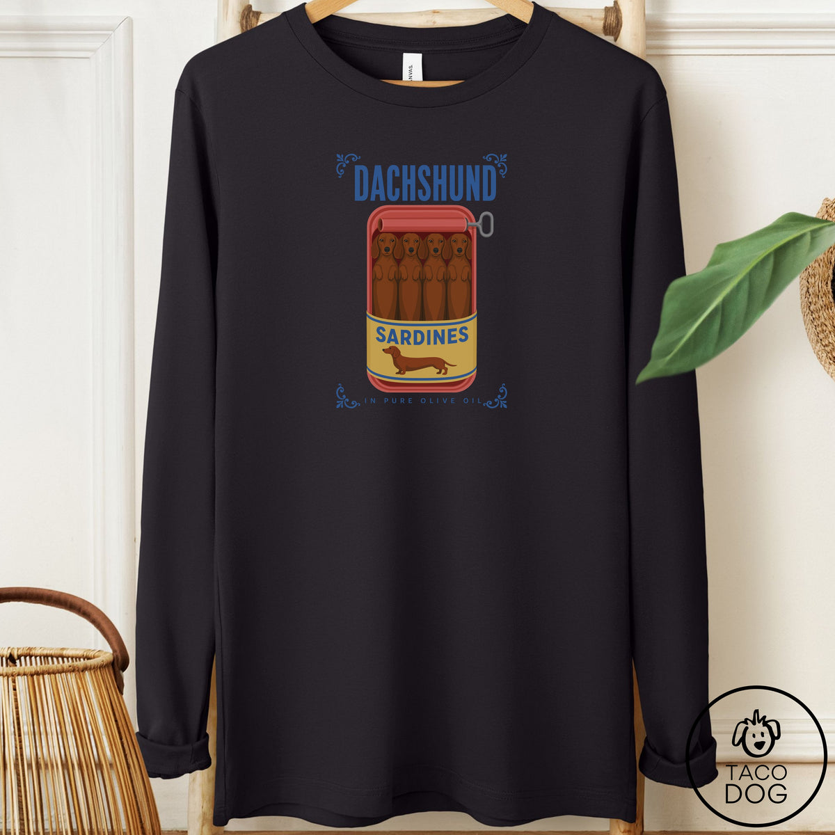Dachshund Sardines Long Sleeve Tee