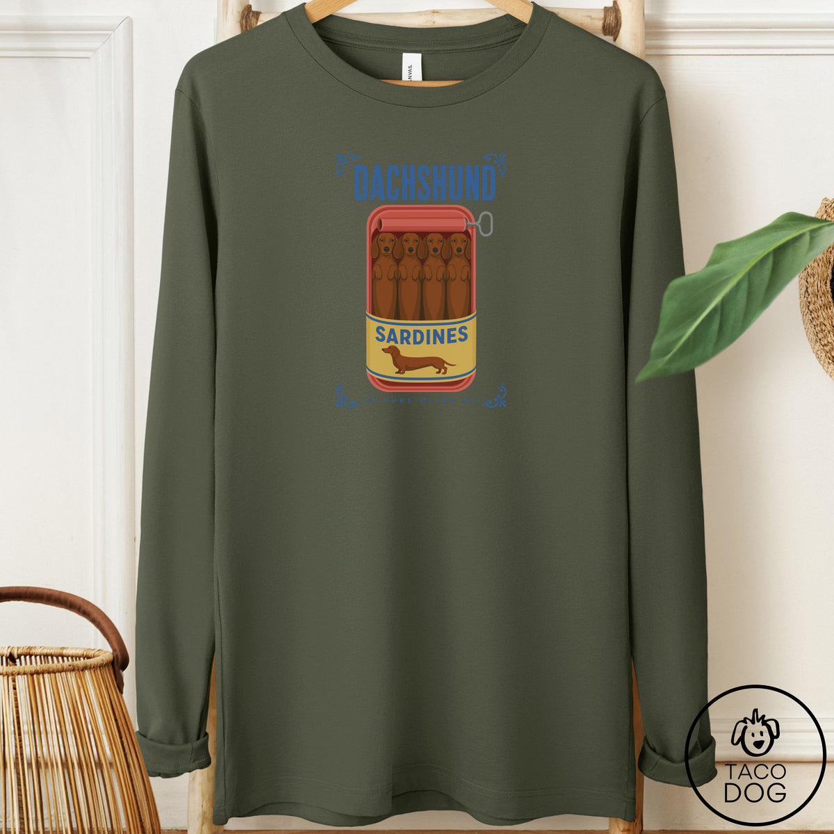 Dachshund Sardines Long Sleeve Tee