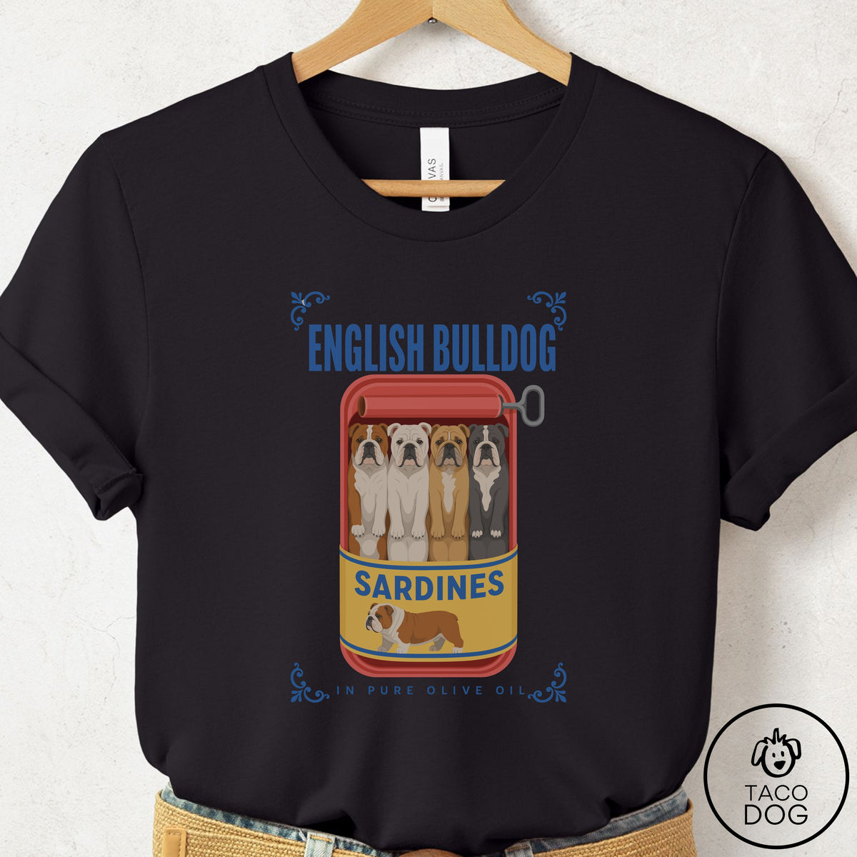 English Bulldog Sardines T-Shirt