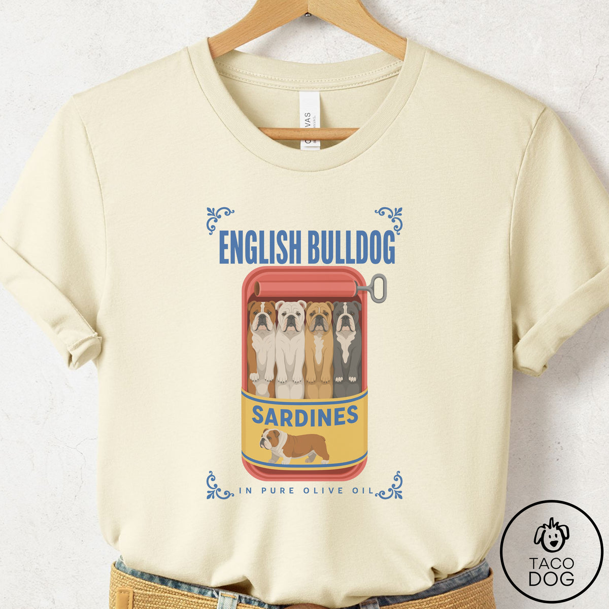 English Bulldog Sardines T-Shirt