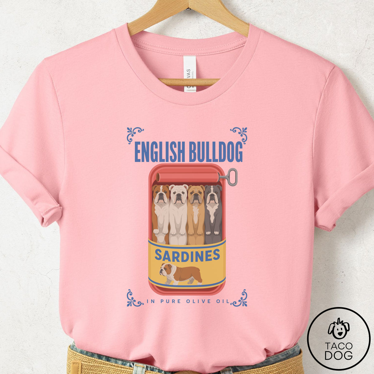 English Bulldog Sardines T-Shirt