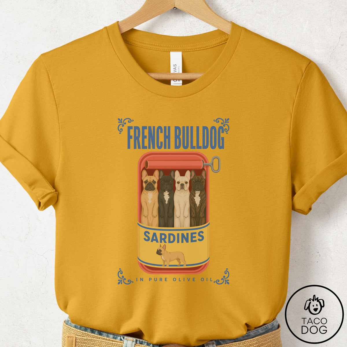 French Bulldog Frenchie Sardines T-Shirt