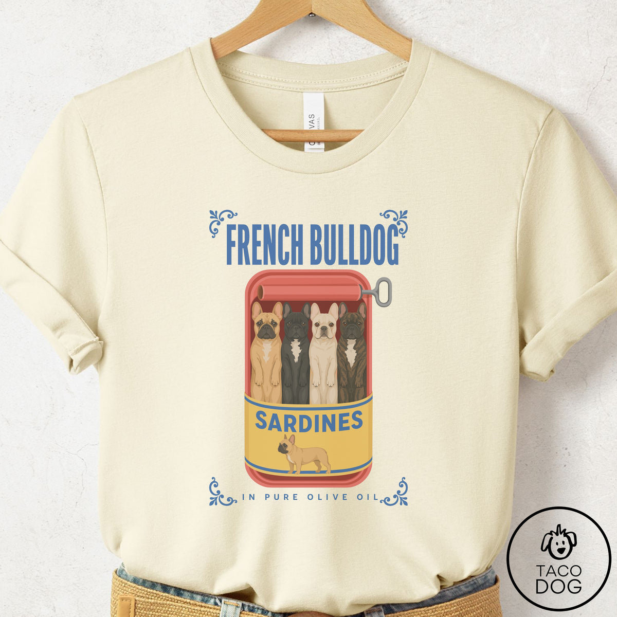 French Bulldog Frenchie Sardines T-Shirt