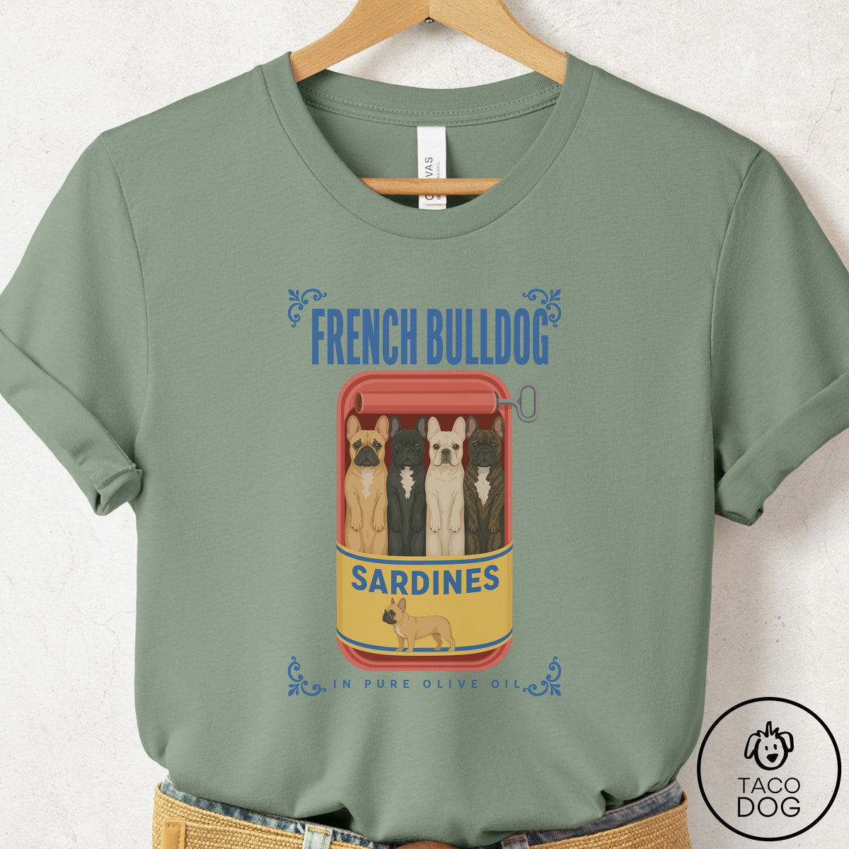French Bulldog Frenchie Sardines T-Shirt