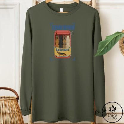 German Shepherd Sardines Long Sleeve Tee