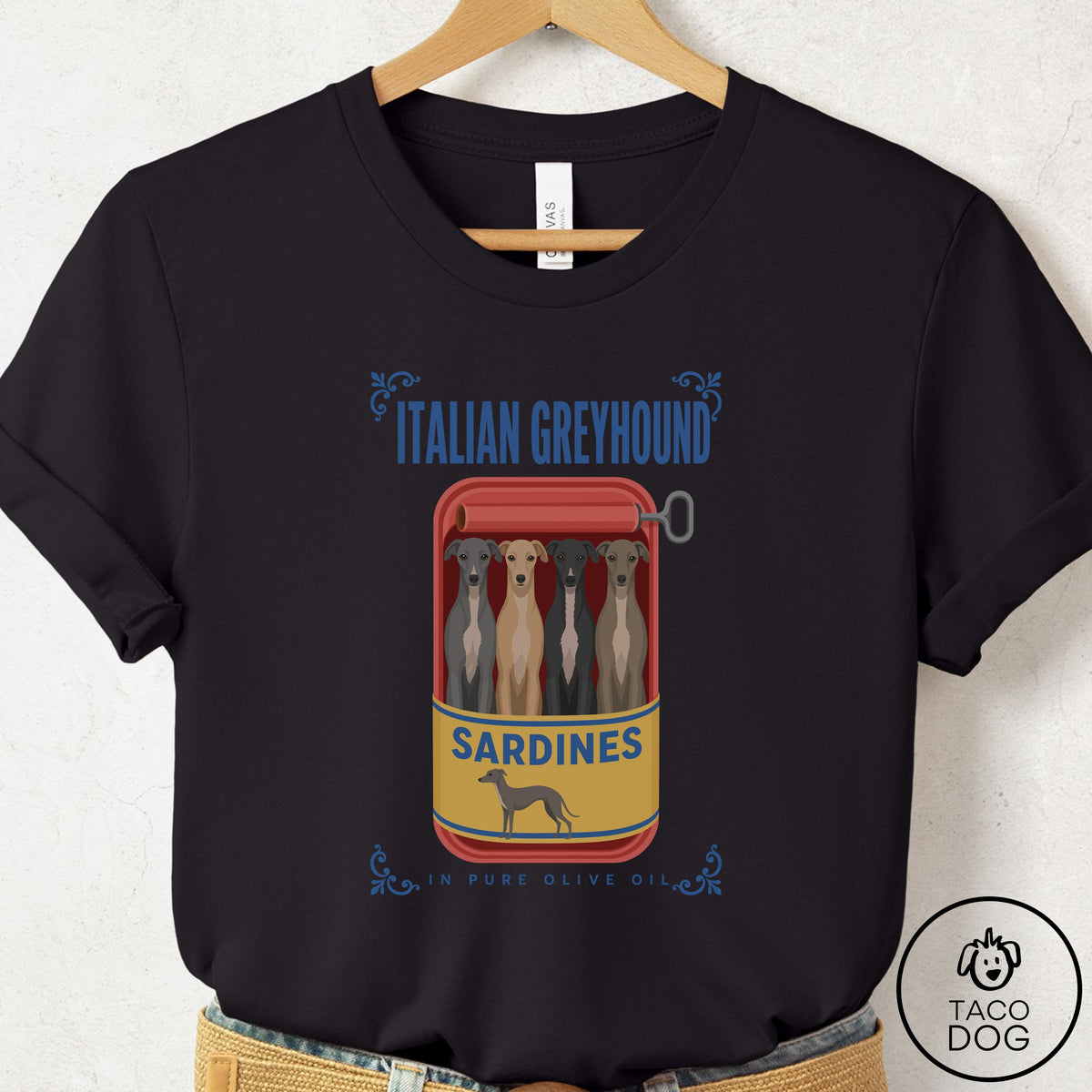 Italian Greyhound Whippet Sardines T-Shirt