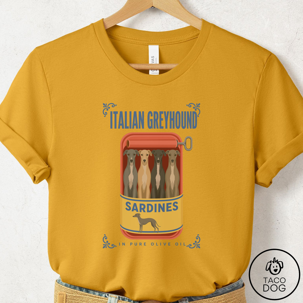 Italian Greyhound Whippet Sardines T-Shirt