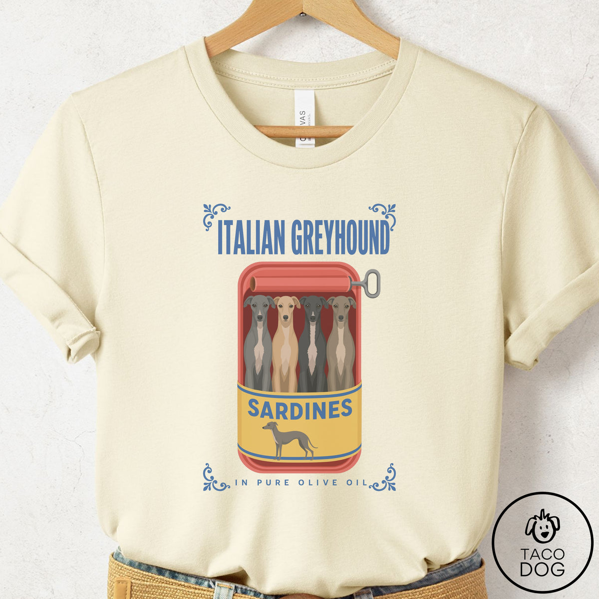 Italian Greyhound Whippet Sardines T-Shirt