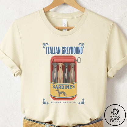 Italian Greyhound Whippet Sardines T-Shirt