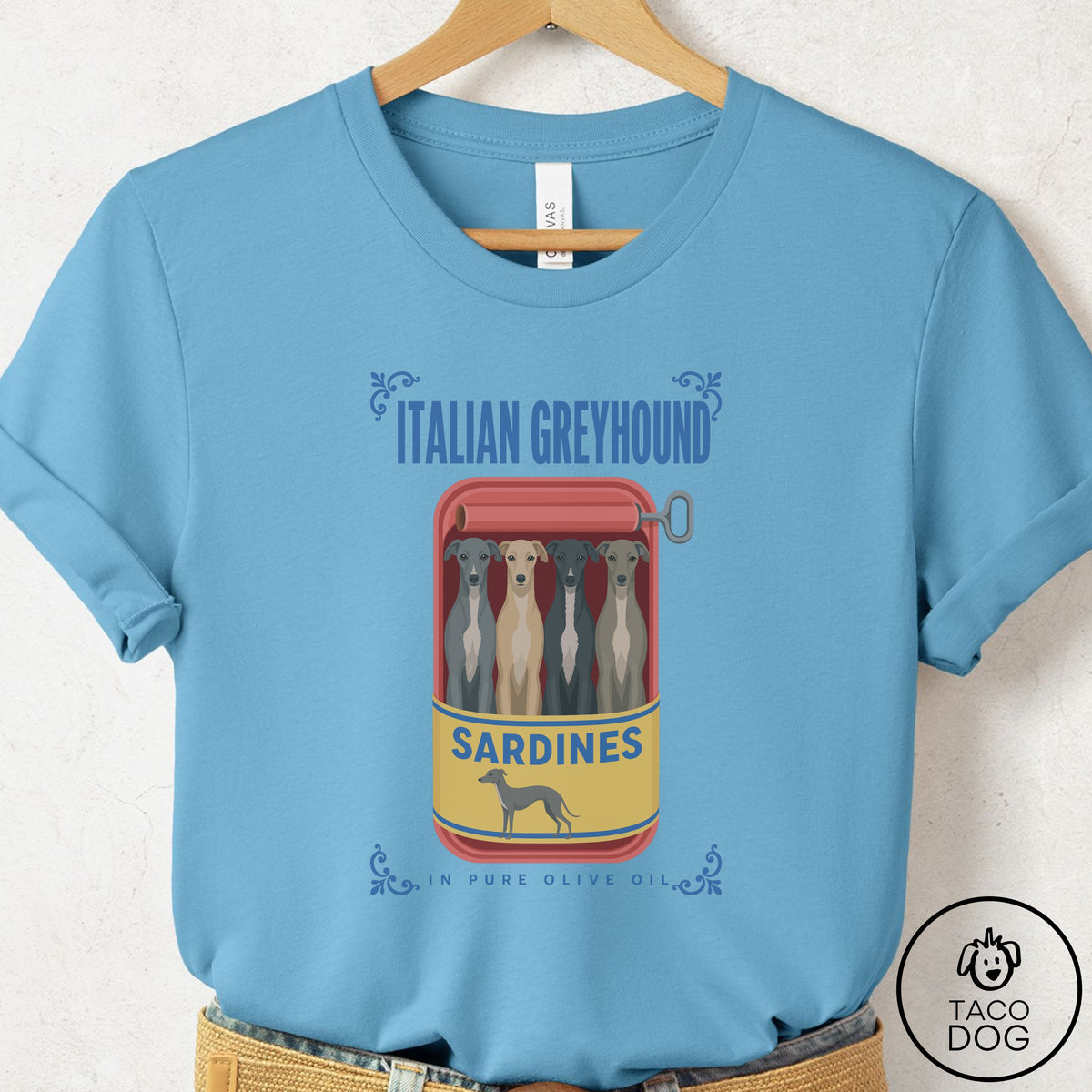 Italian Greyhound Whippet Sardines T-Shirt