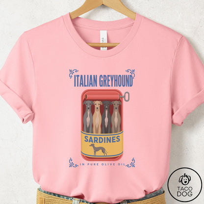 Italian Greyhound Whippet Sardines T-Shirt