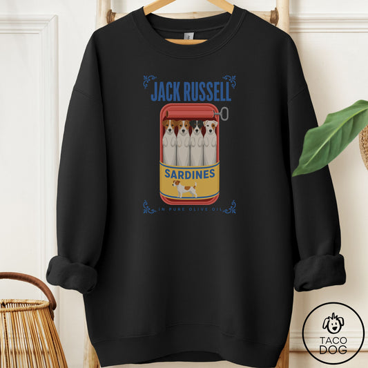 Jack Russell Sardines Sweatshirt Black Taco-Dog