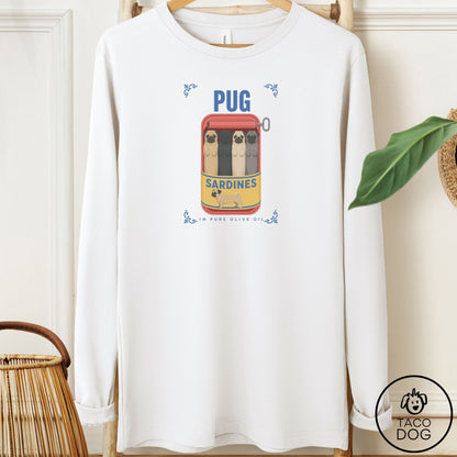 Pug Sardines Long Sleeve Tee
