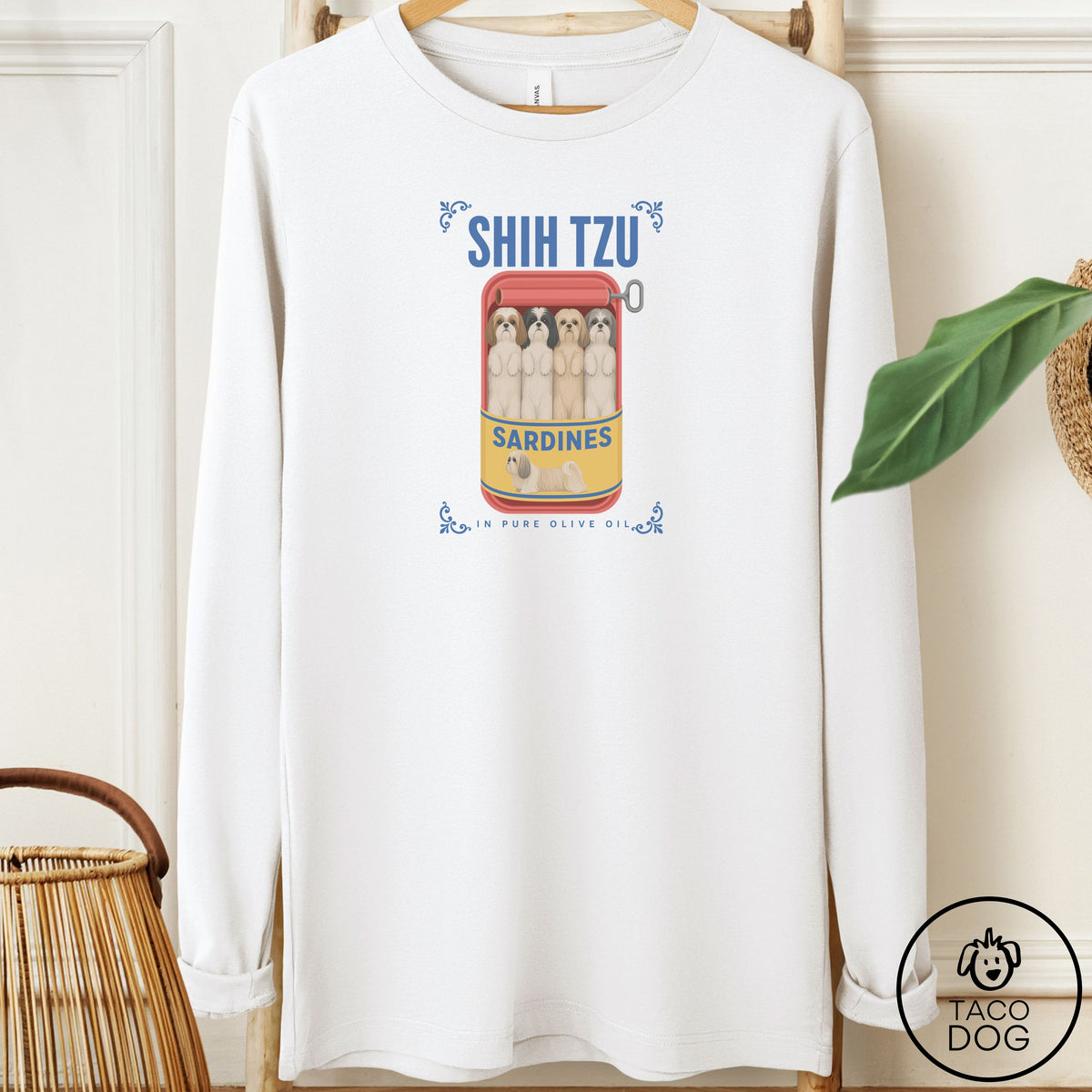 Shih Tzu Sardines Long Sleeve Tee