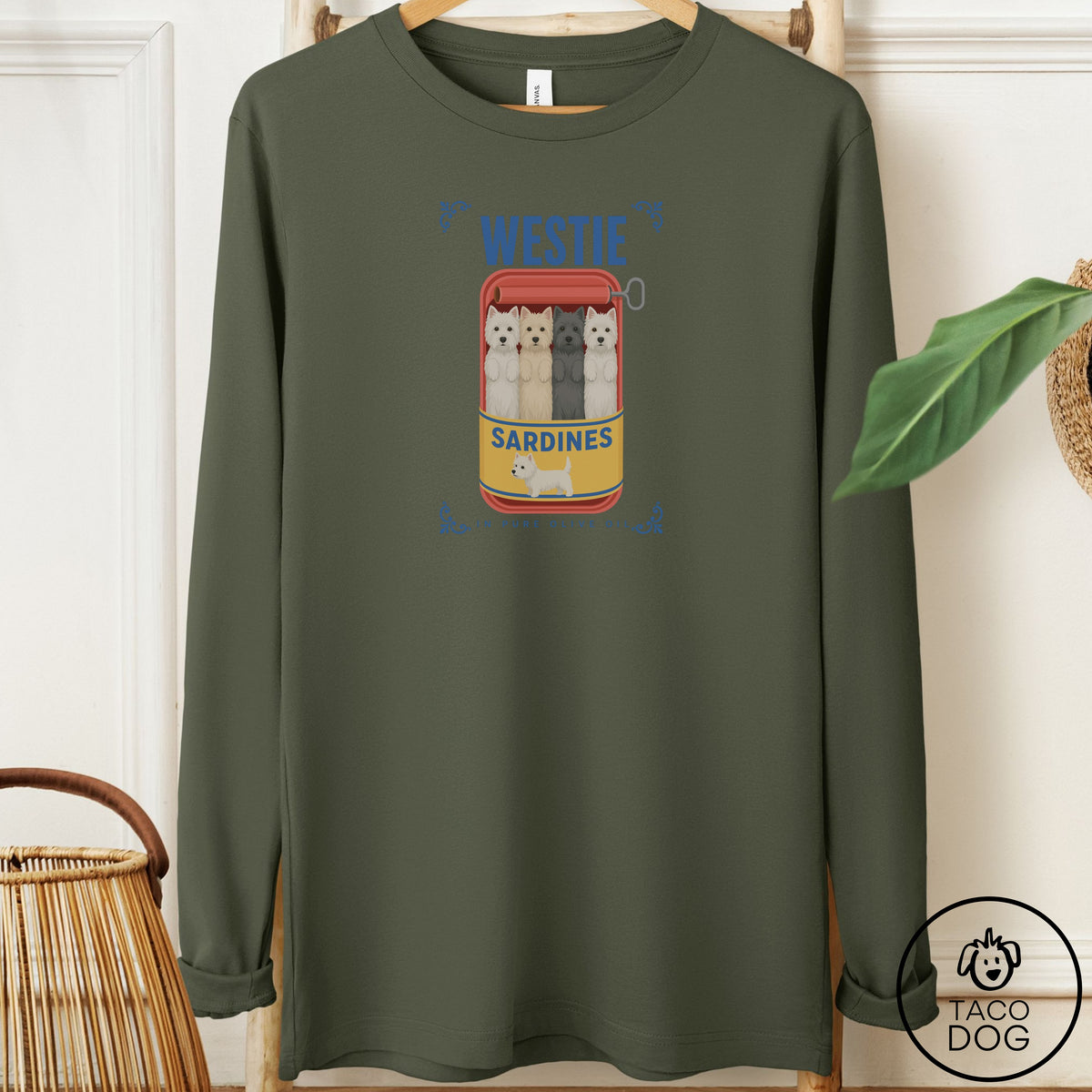 Westie Sardines Long Sleeve Tee