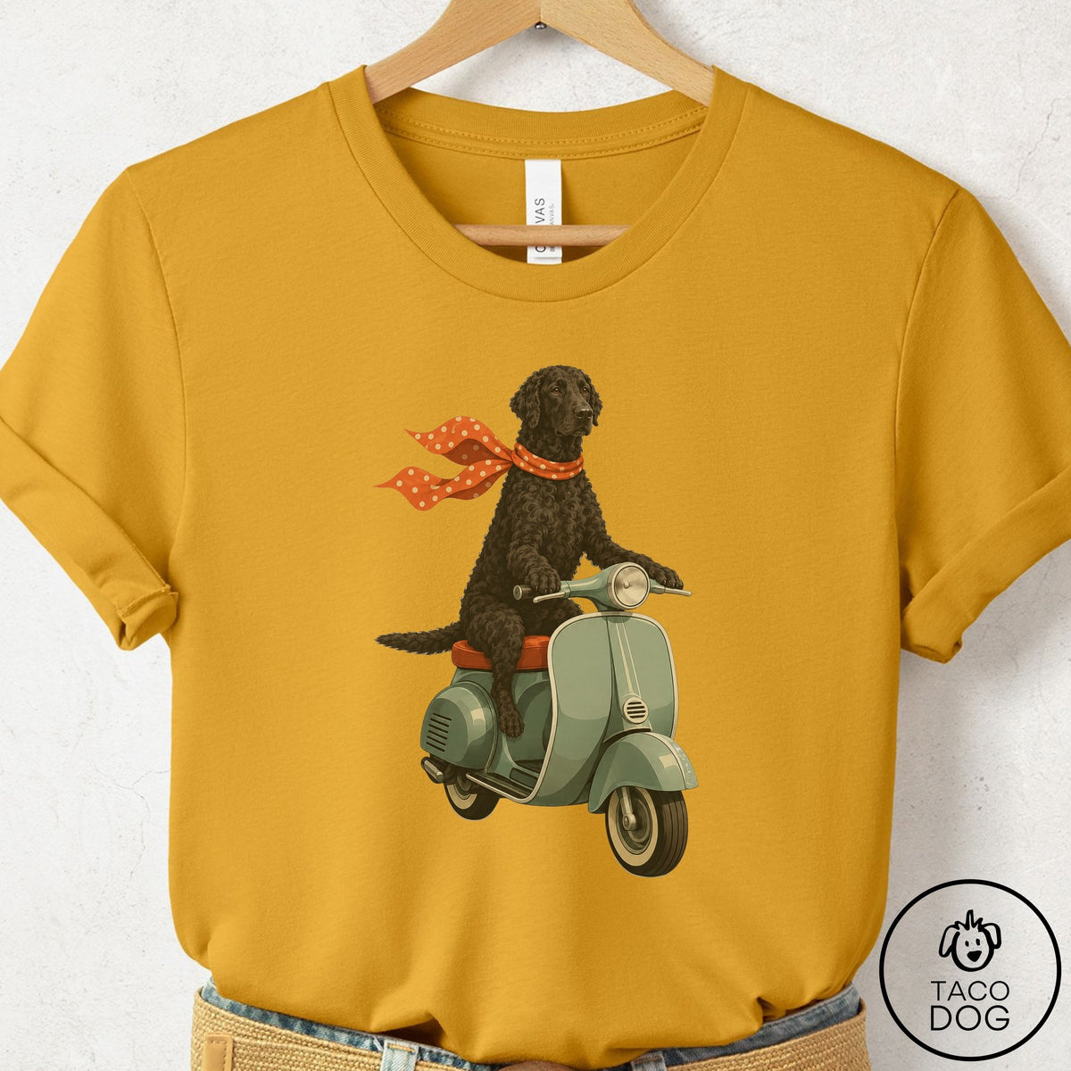 Curly-Coated Retriever Scooter T-Shirt