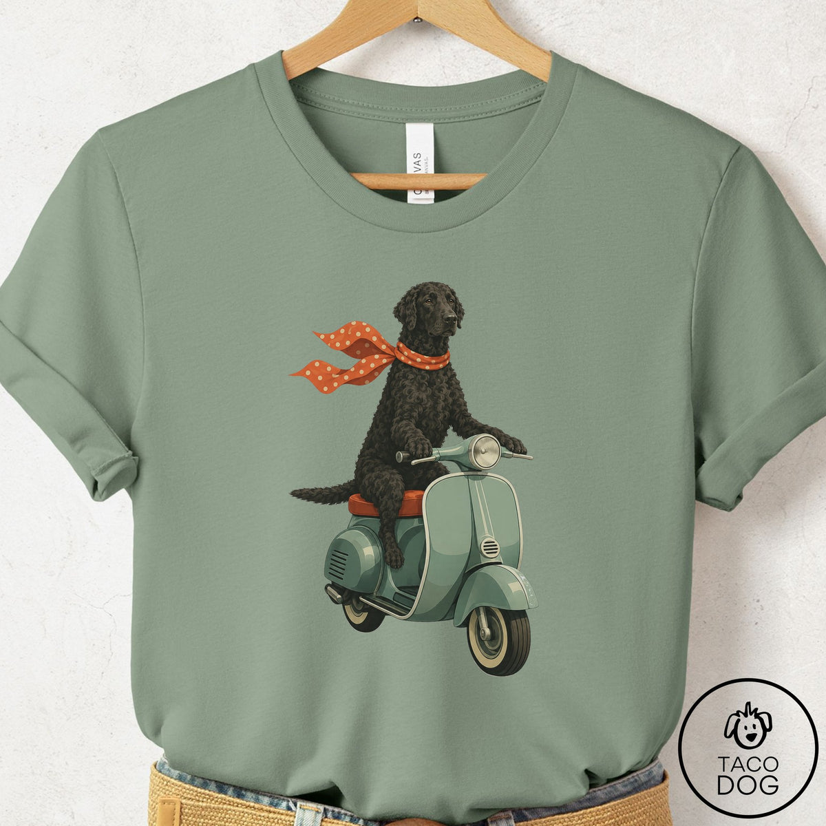 Curly-Coated Retriever Scooter T-Shirt