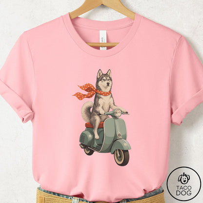 Husky Scooter T-Shirt