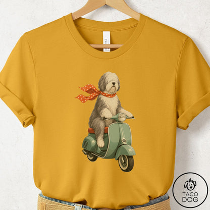 Old English Sheepdog Scooter T-Shirt