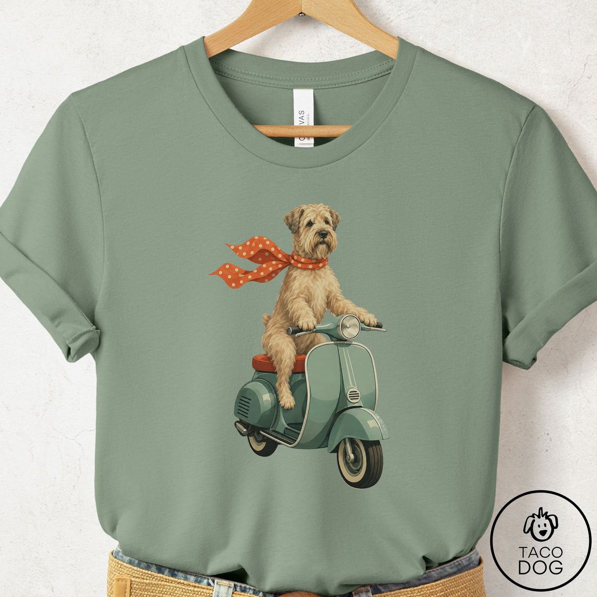 Wheaten Terrier Scooter T-Shirt