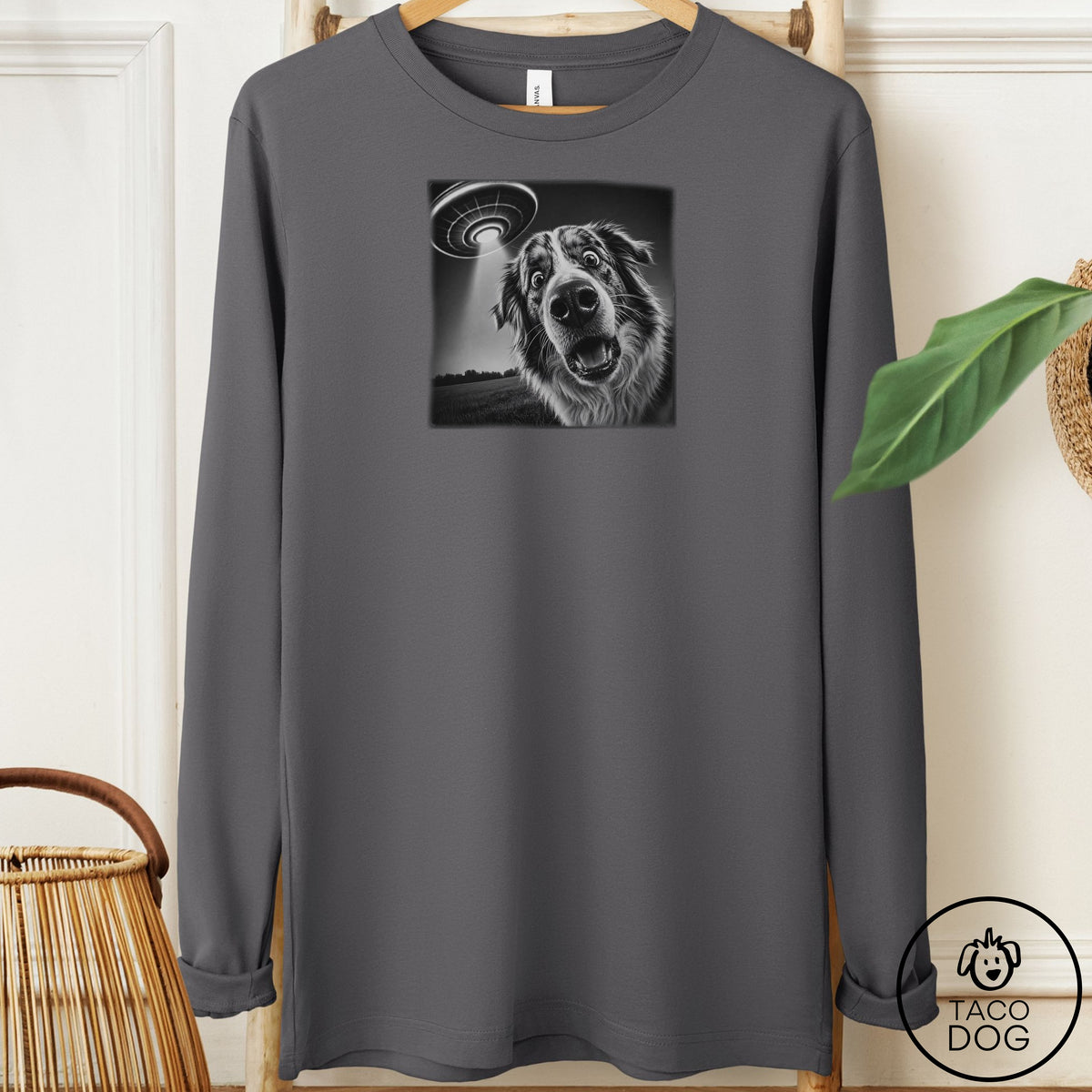Australian Shepherd Selfie Long Sleeve Tee