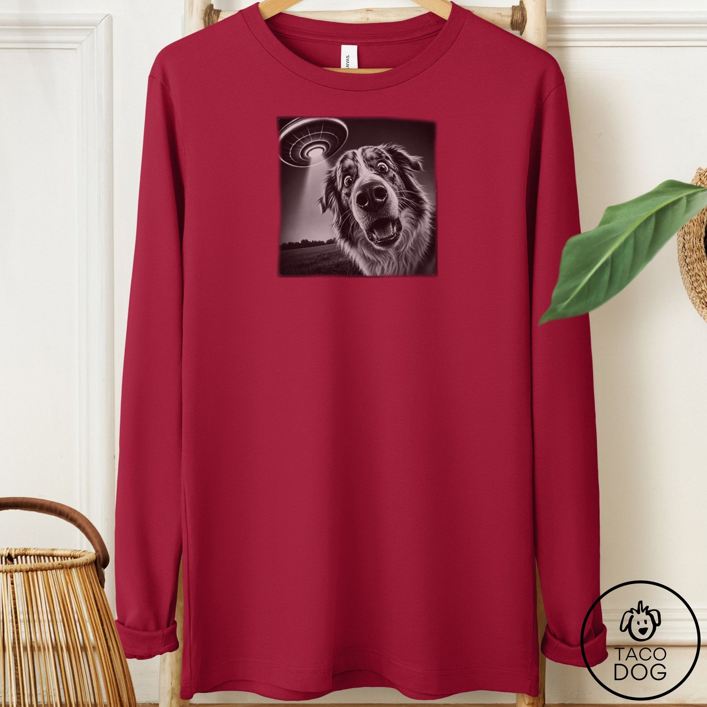 Australian Shepherd Selfie Long Sleeve Tee