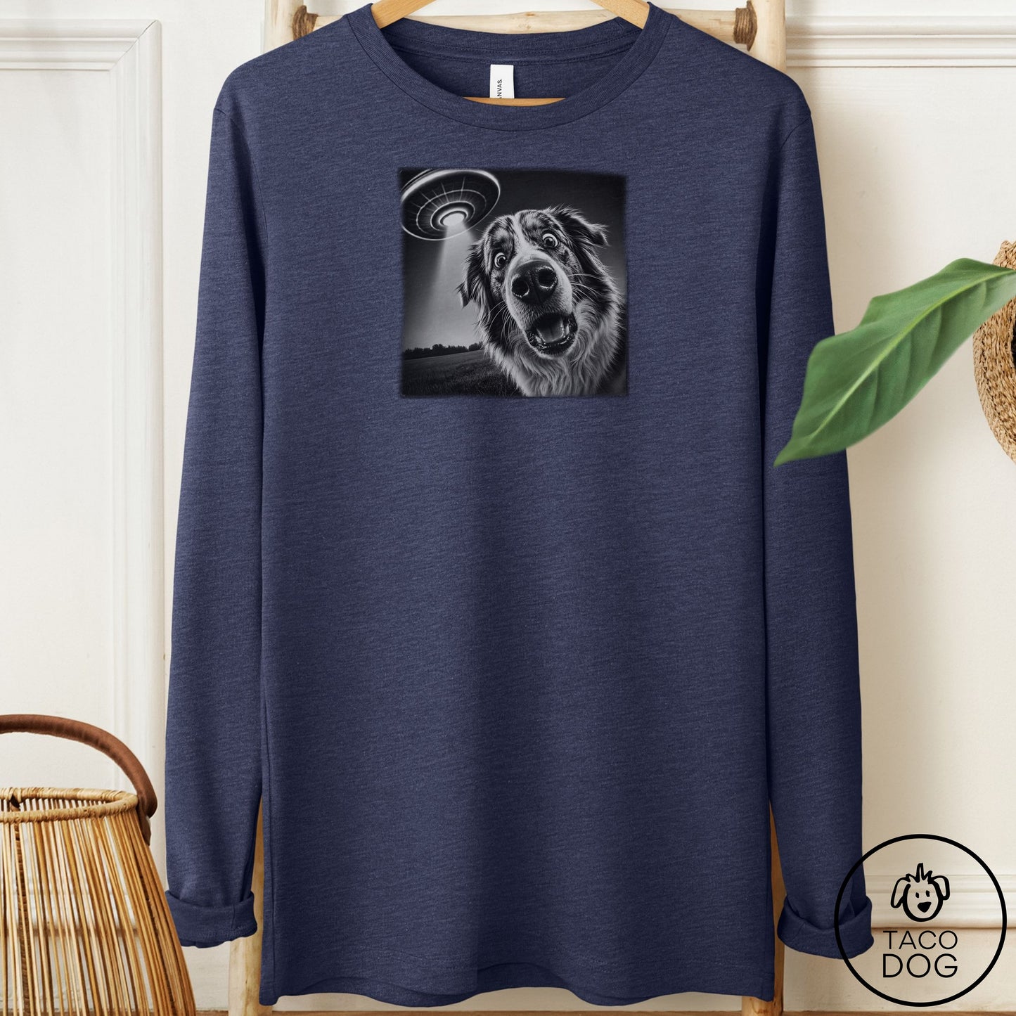 Australian Shepherd Selfie Long Sleeve Tee