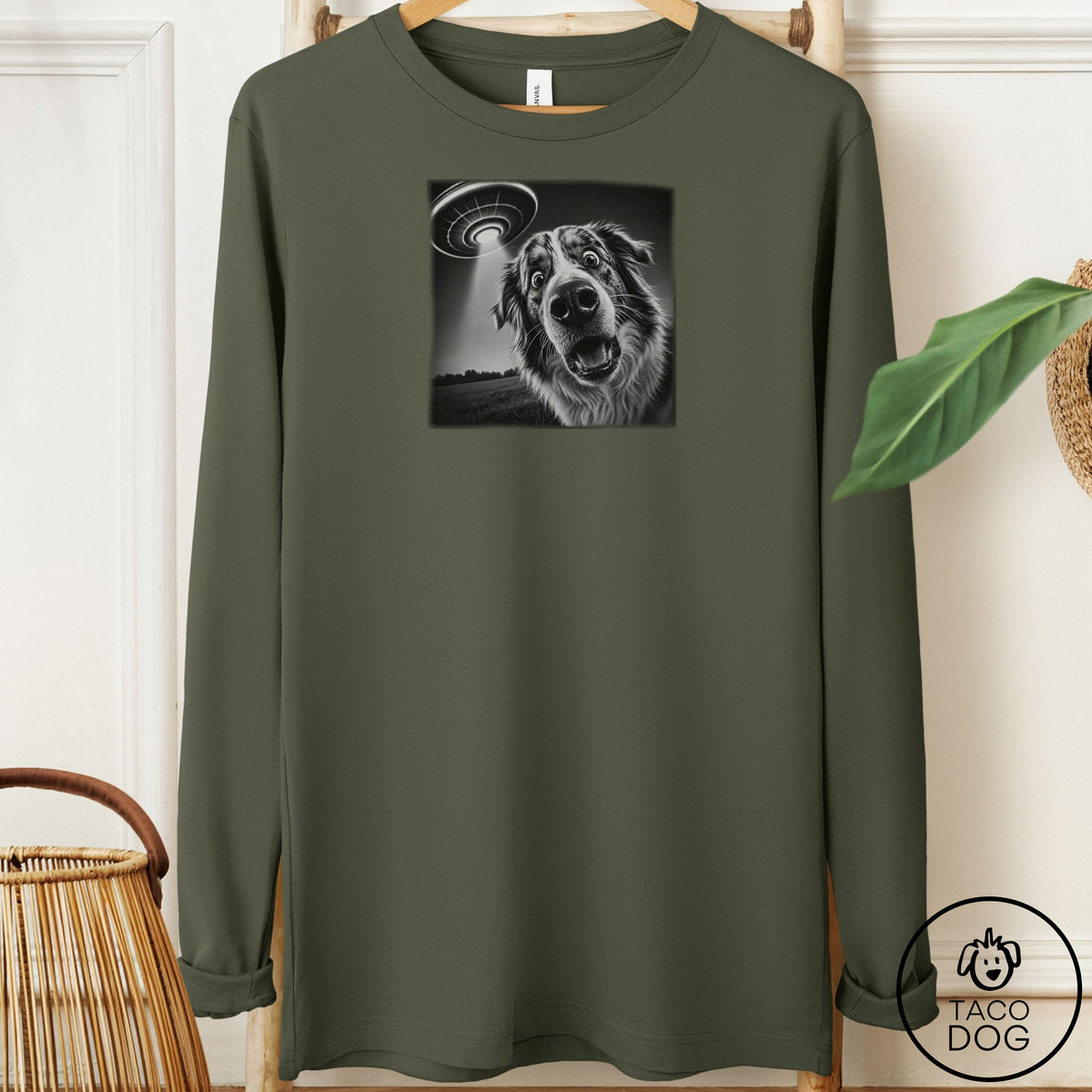 Australian Shepherd Selfie Long Sleeve Tee