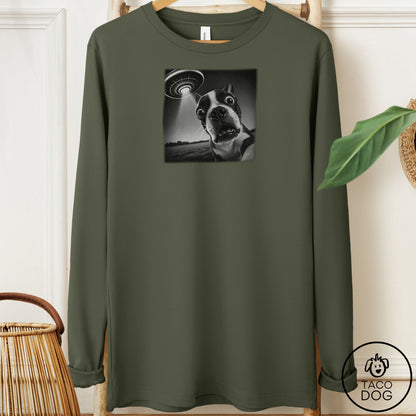 Boston Terrier Selfie Long Sleeve Tee