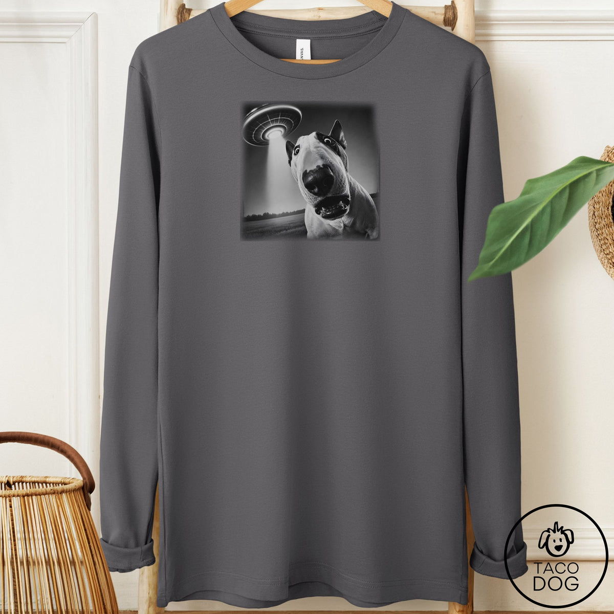 Bull Terrier Selfie Long Sleeve Tee