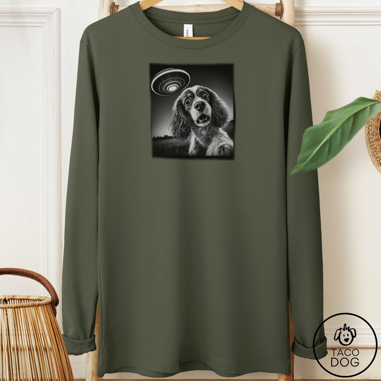 Cavalier King Charles Spaniel Selfie Long Sleeve Tee