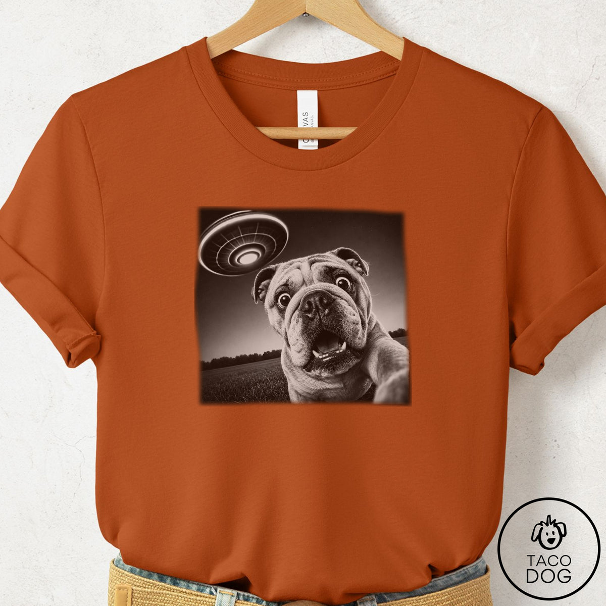 English Bulldog Selfie T-Shirt