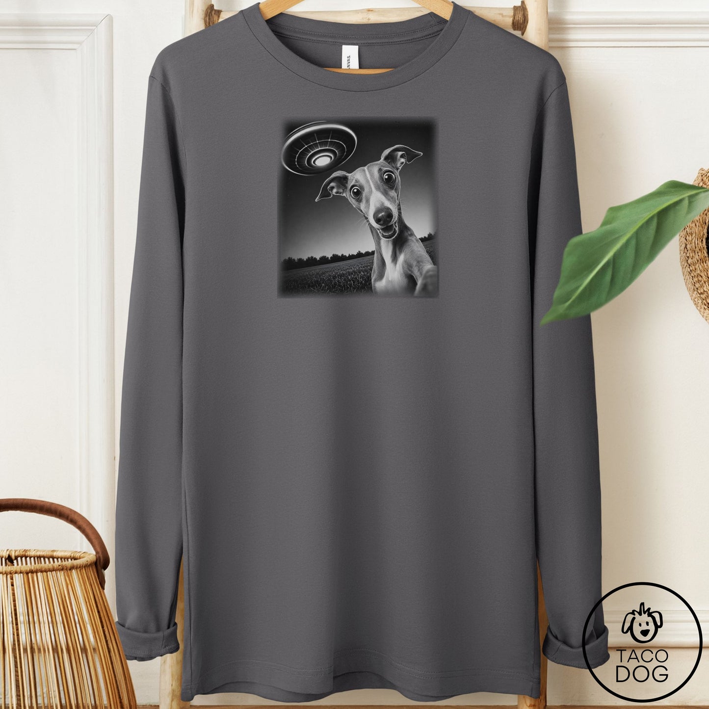 Italian Greyhound Whippet Selfie Long Sleeve Tee