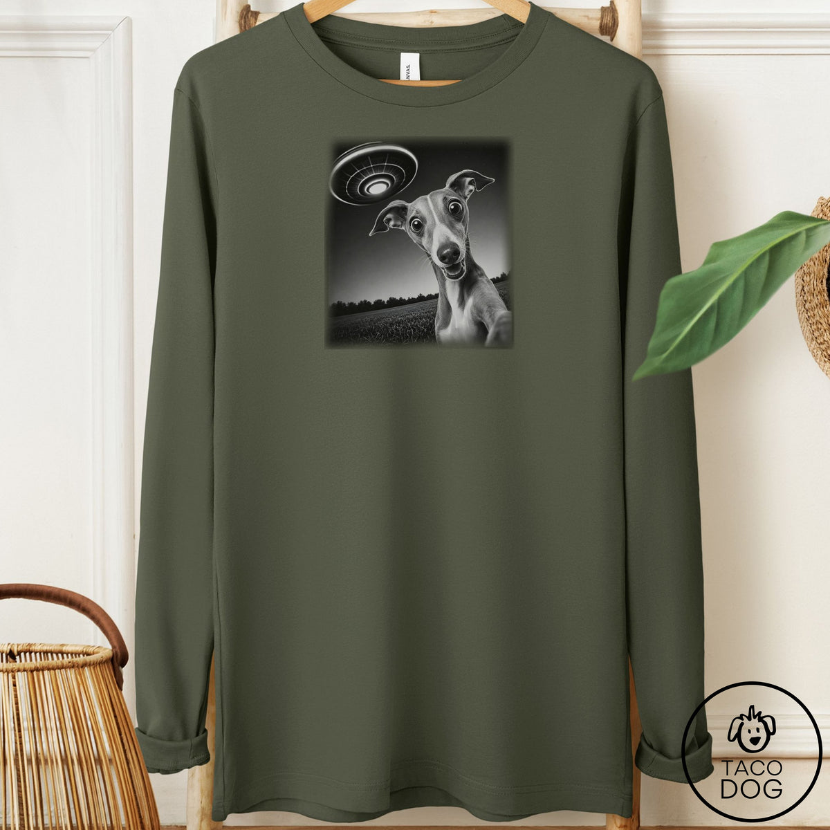Italian Greyhound Whippet Selfie Long Sleeve Tee
