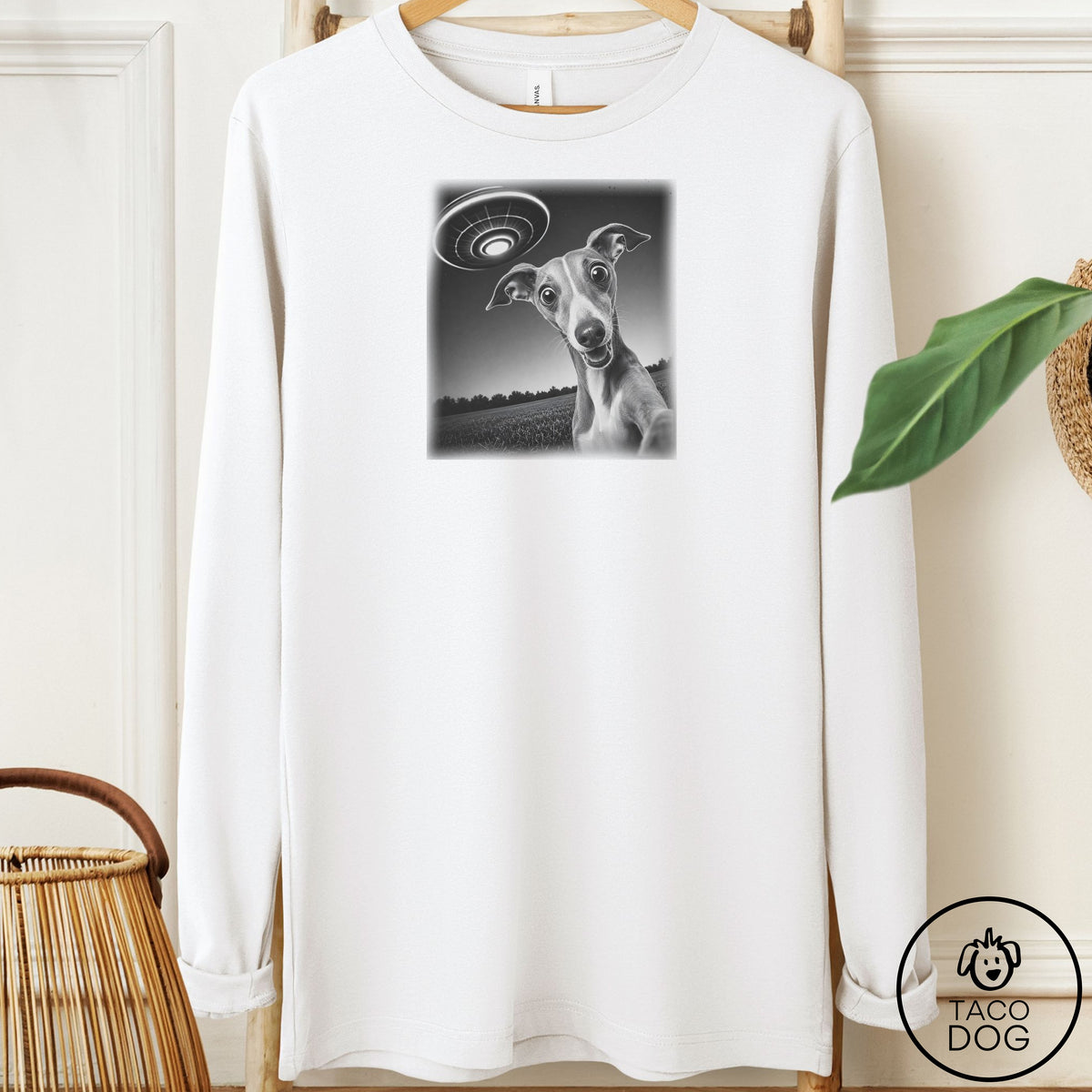 Italian Greyhound Whippet Selfie Long Sleeve Tee