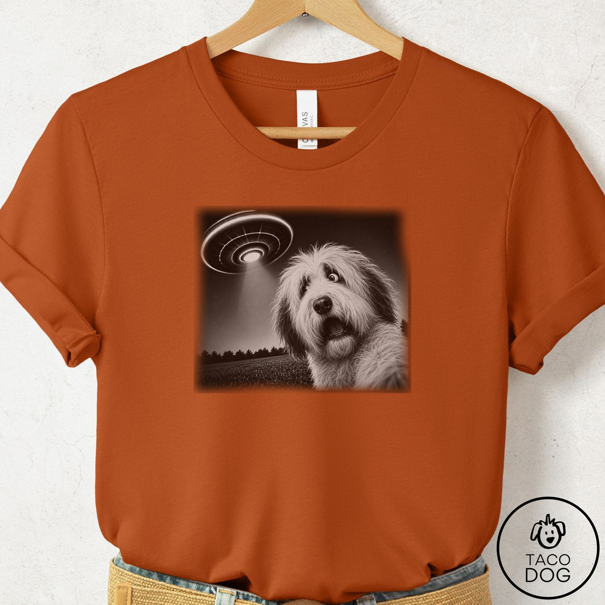 Old English Sheepdog Selfie T-Shirt