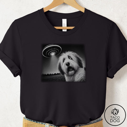 Old English Sheepdog Selfie T-Shirt