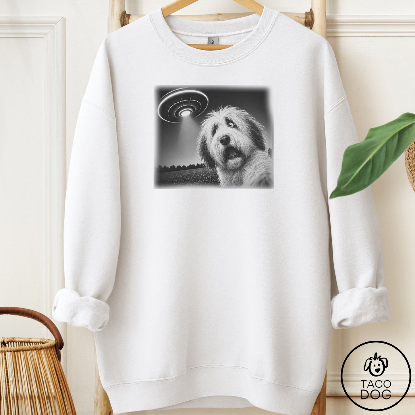 Old English Sheepdog Selfie Sweatshirt