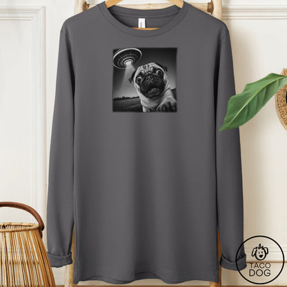 Pug Selfie Long Sleeve Tee