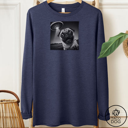 Pug Selfie Long Sleeve Tee