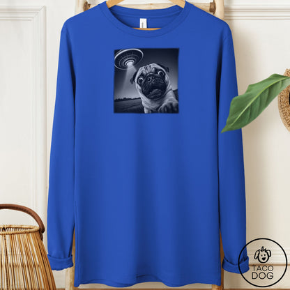 Pug Selfie Long Sleeve Tee