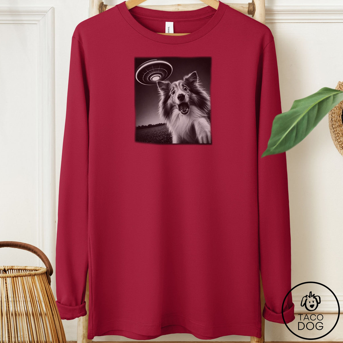 Shetland Sheepdog Selfie Long Sleeve Tee