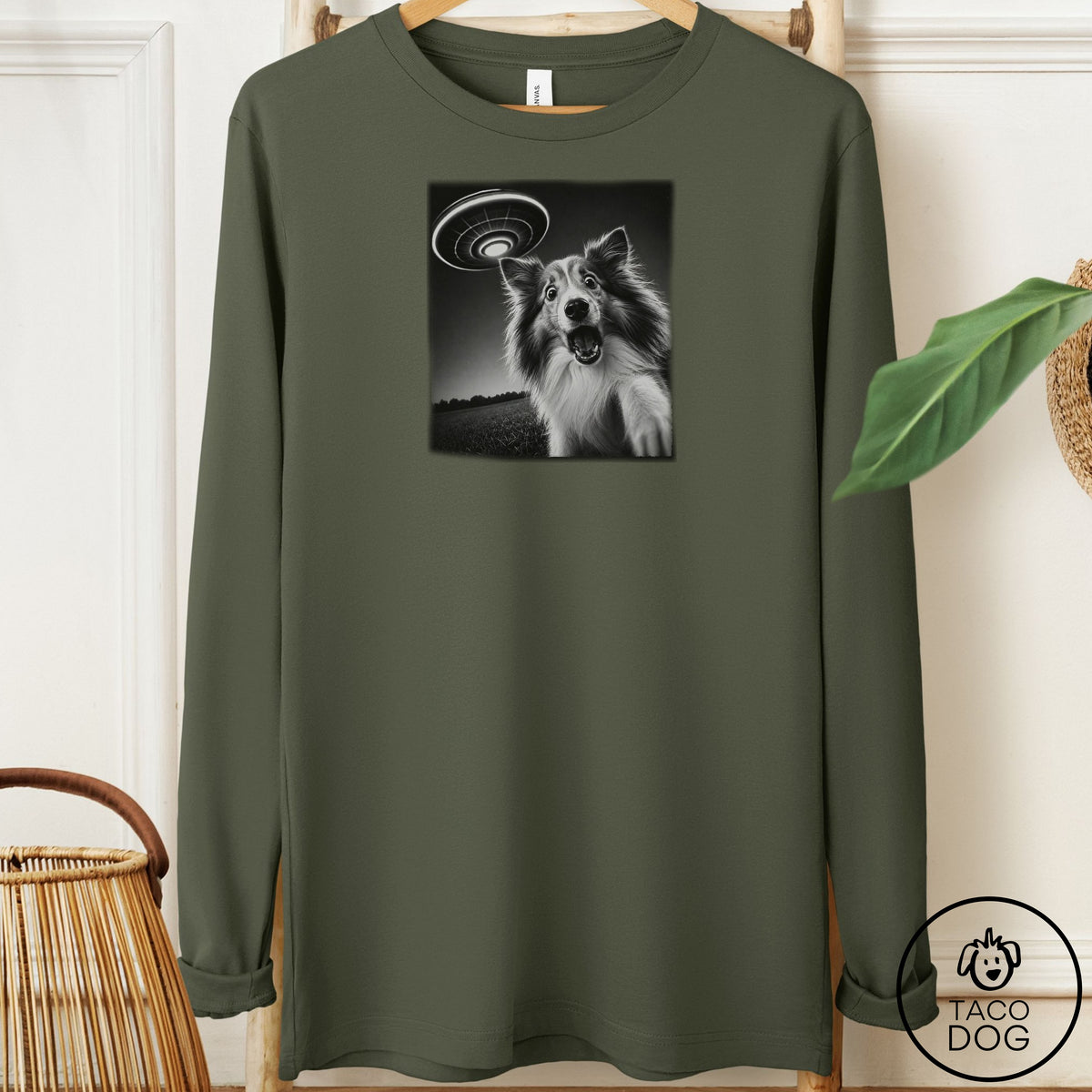 Shetland Sheepdog Selfie Long Sleeve Tee