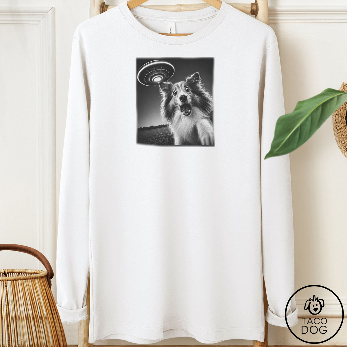 Shetland Sheepdog Selfie Long Sleeve Tee