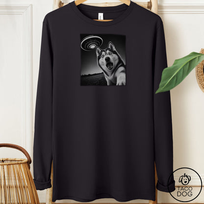 Husky Selfie Long Sleeve Tee