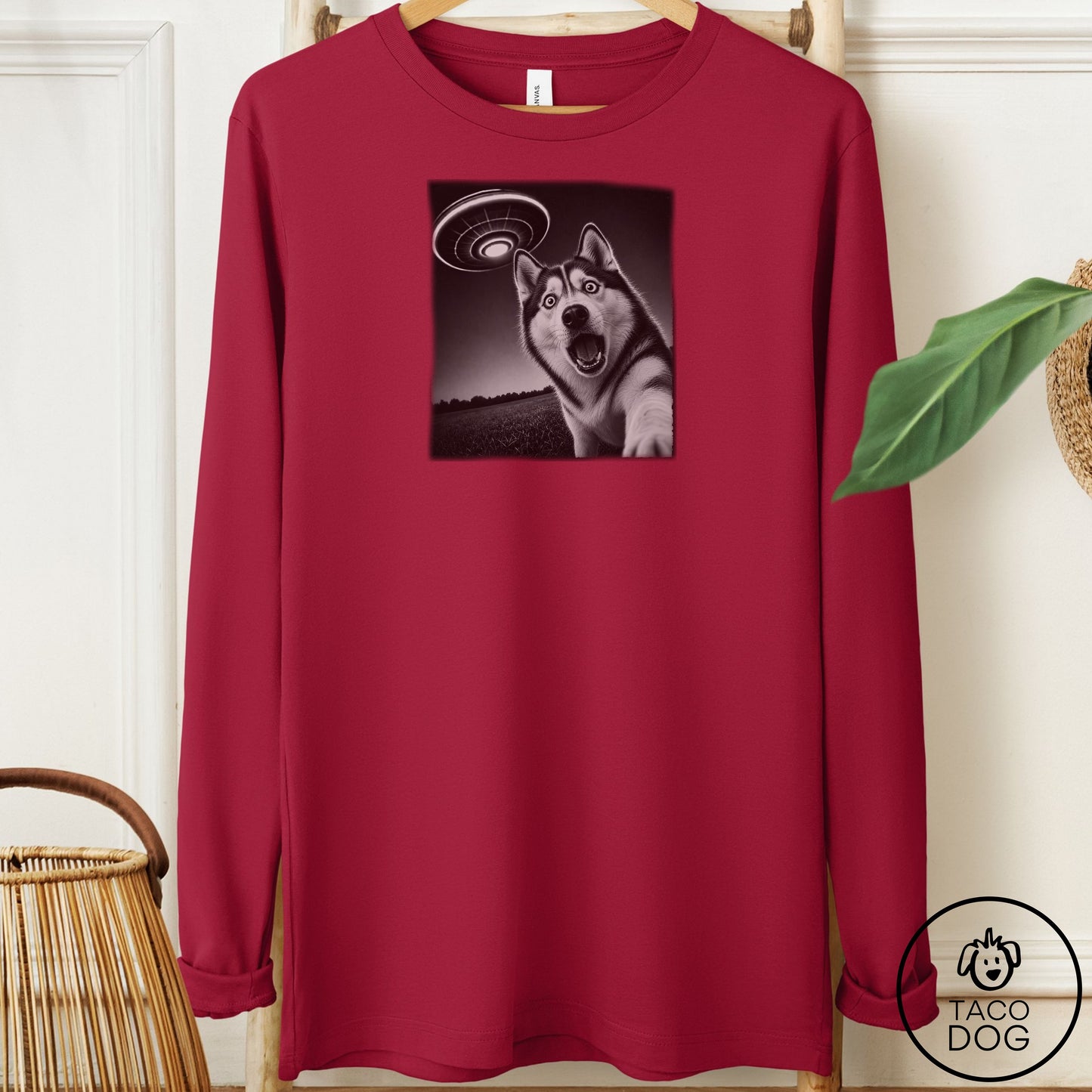 Husky Selfie Long Sleeve Tee