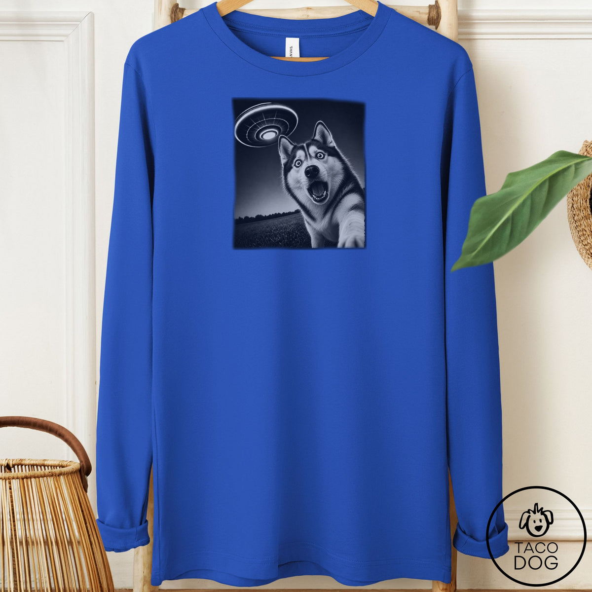 Husky Selfie Long Sleeve Tee