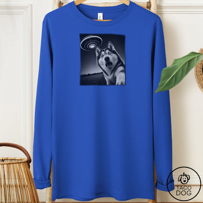 Husky Selfie Long Sleeve Tee