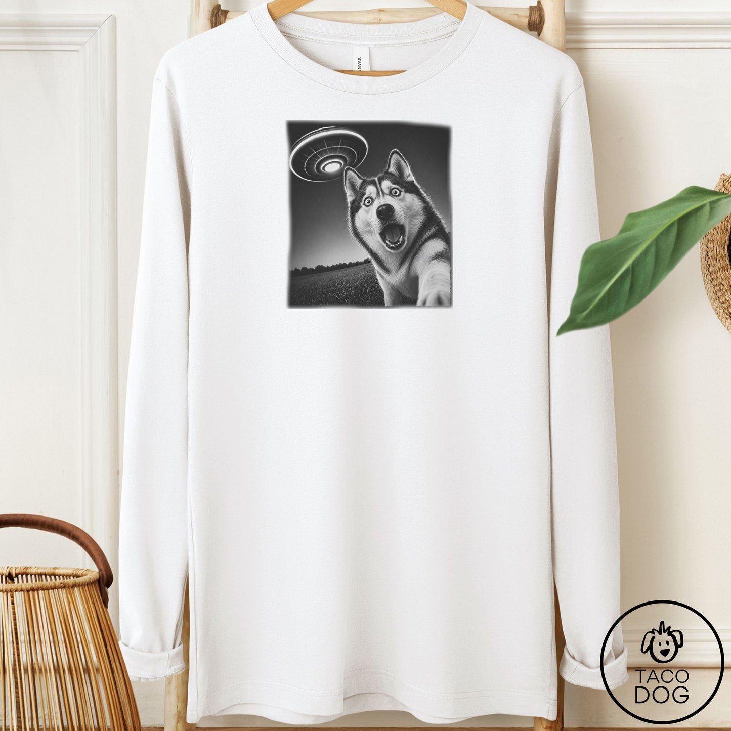 Husky Selfie Long Sleeve Tee