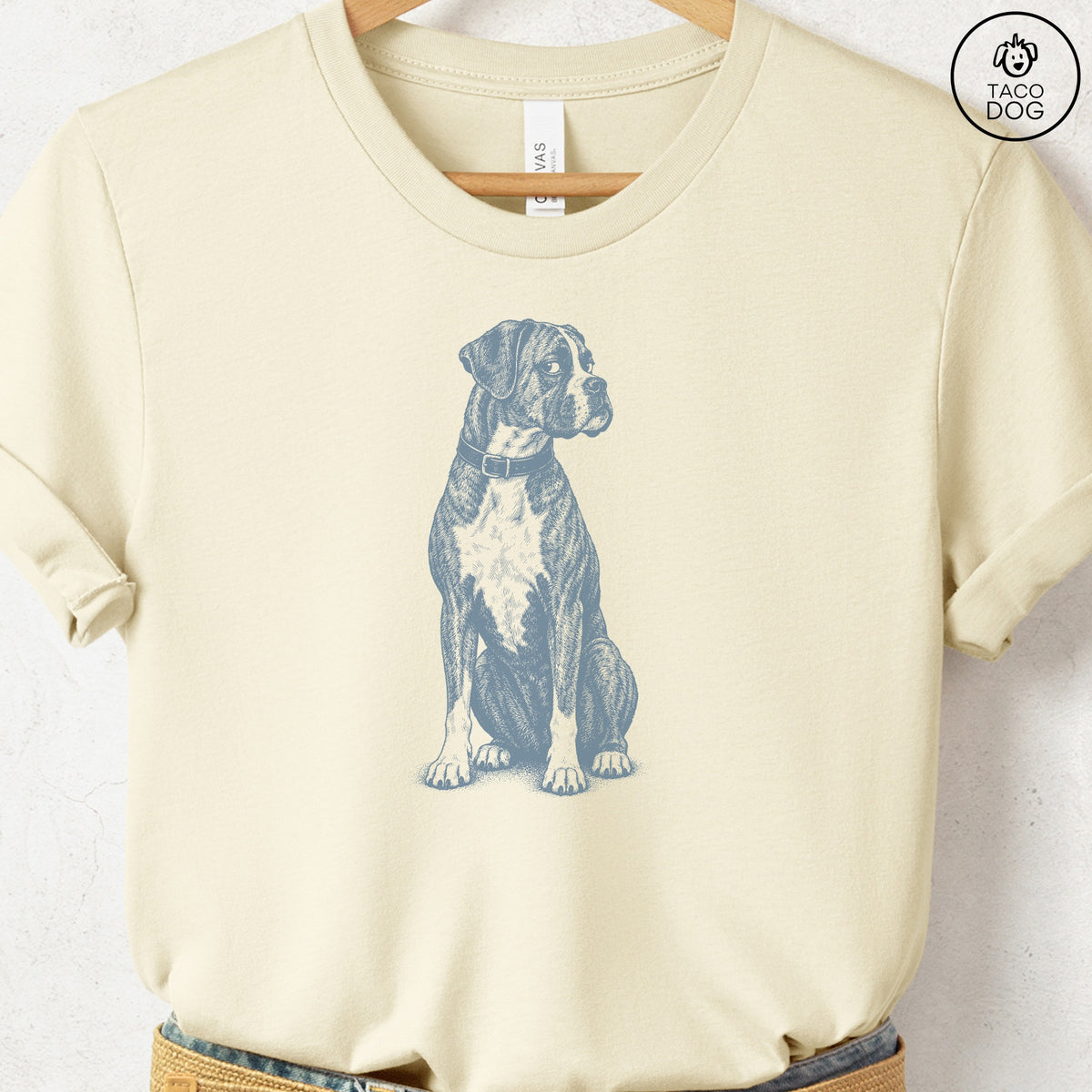 Boxer Side Eye T-Shirt, design close-up